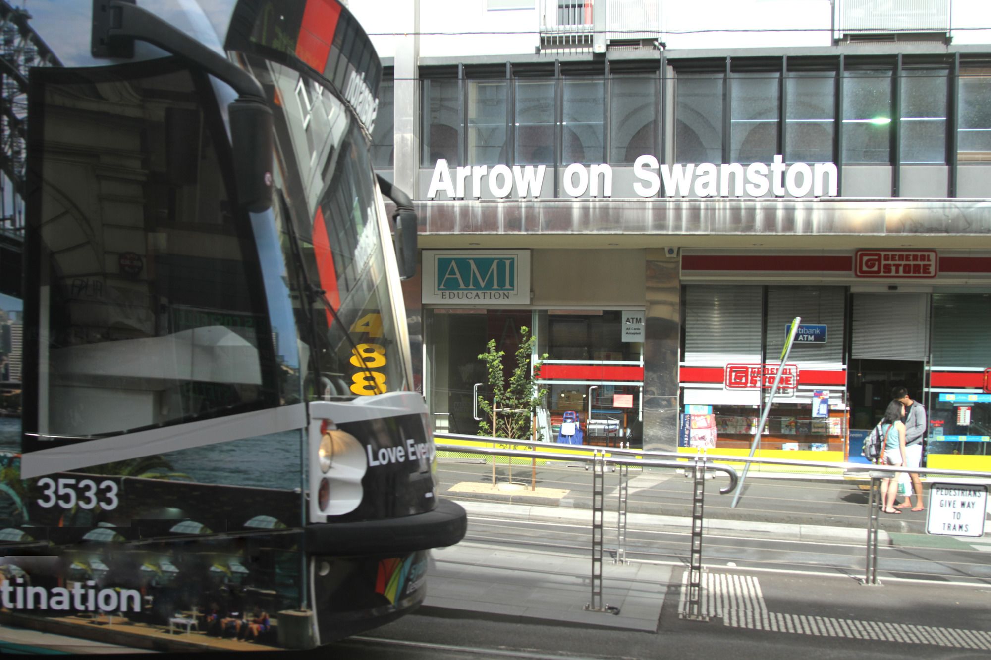 Arrow on Swanston
