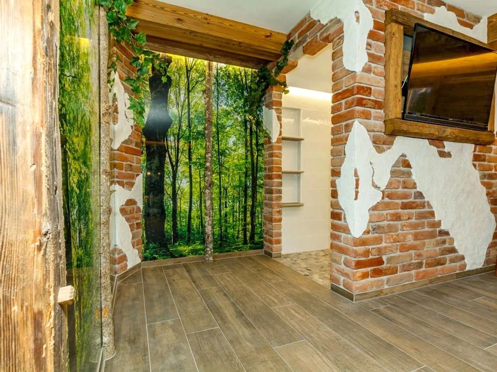 Chalet Unter Weissblauem Himmel