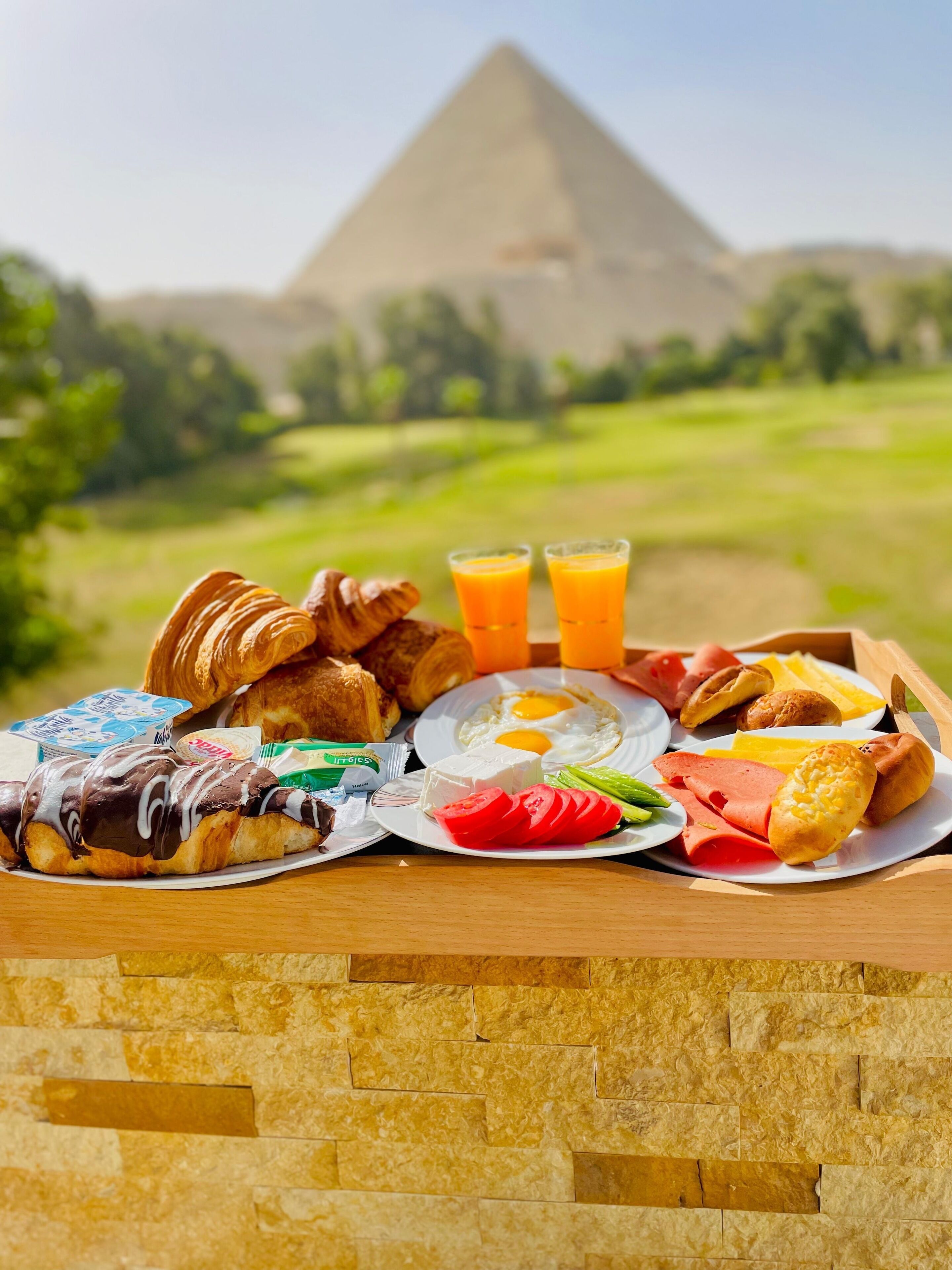 Golden Glamour Pyramids View