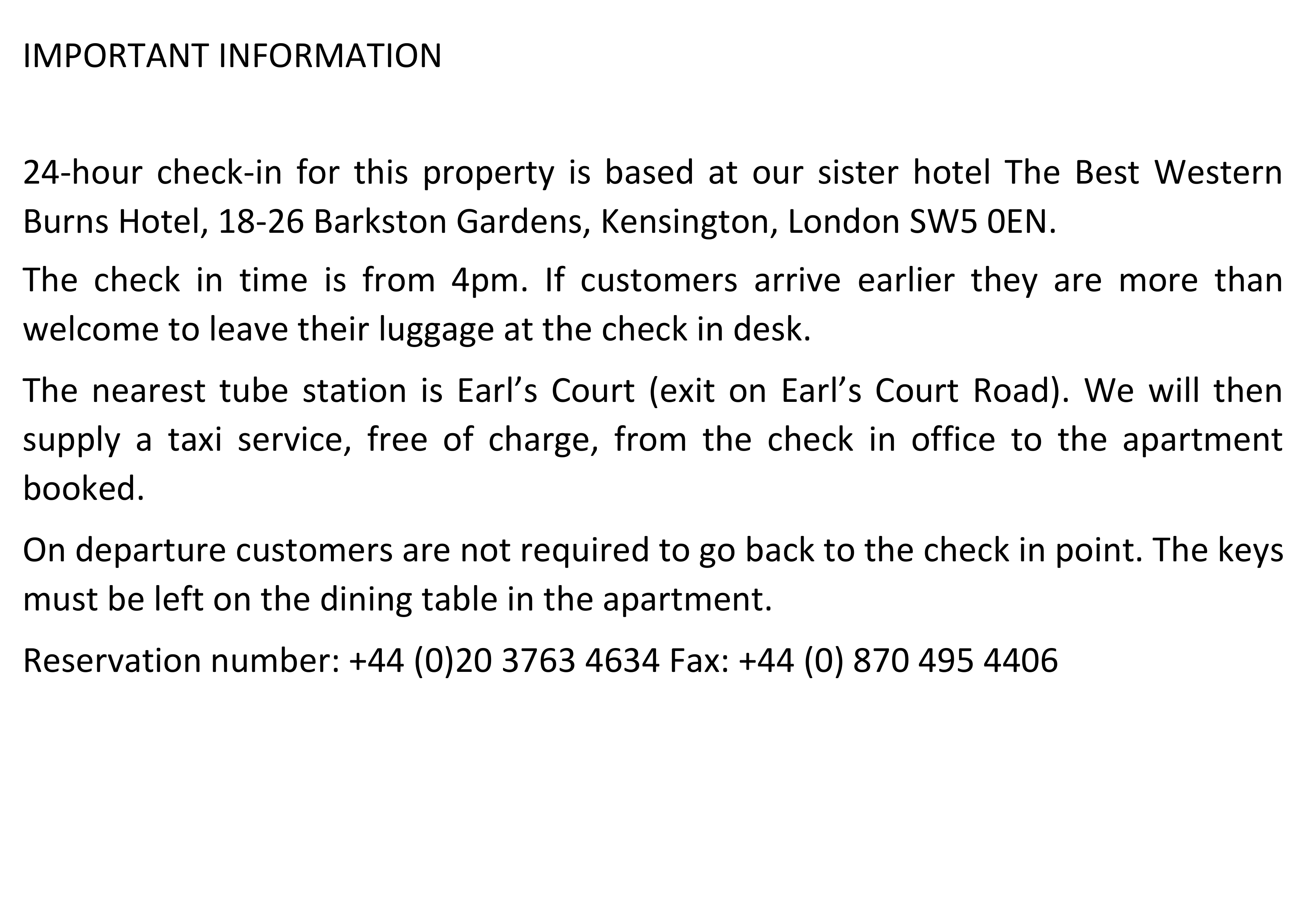 Access Accommodation Maida Vale North