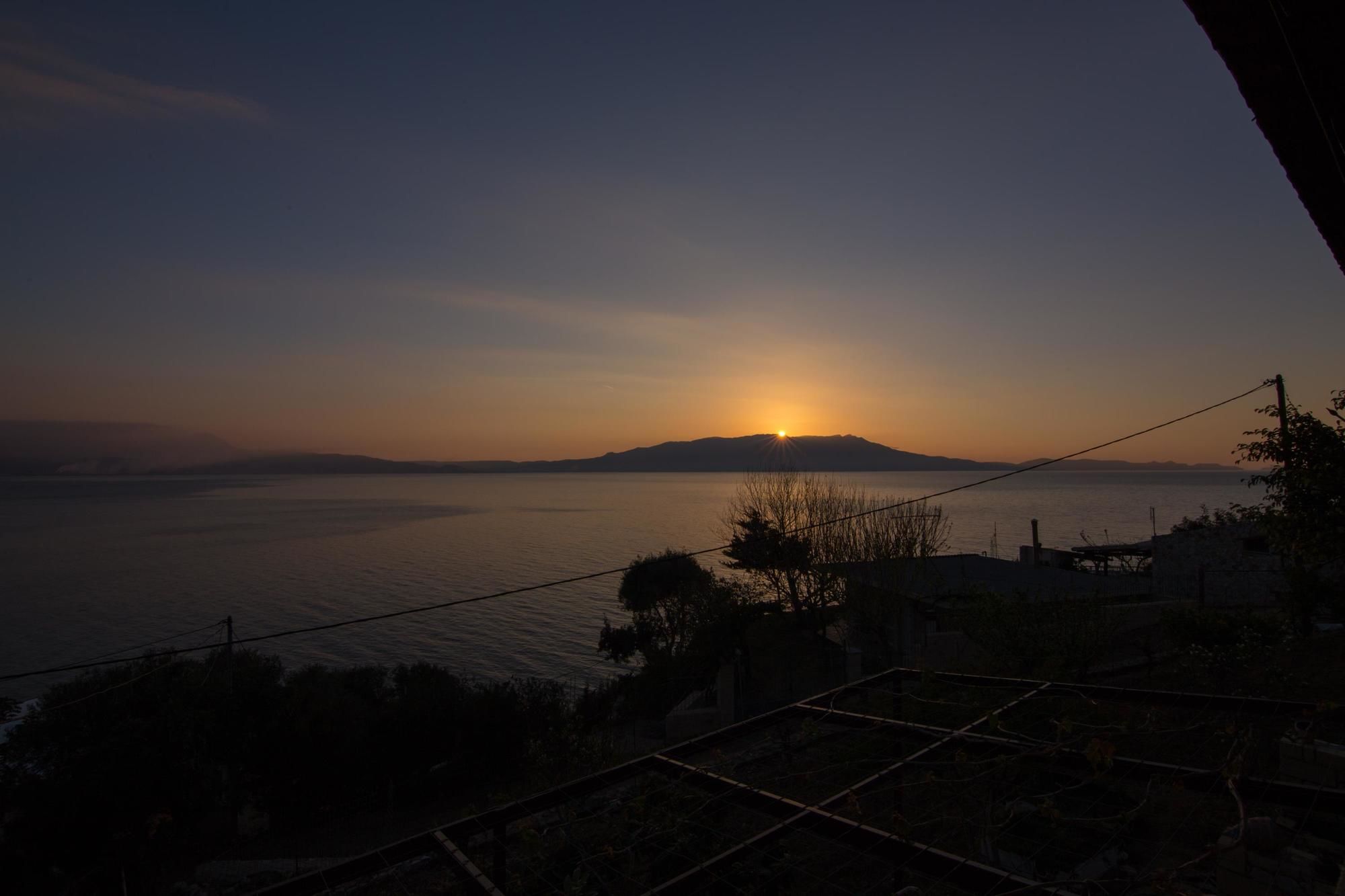 Sunset traditional house
