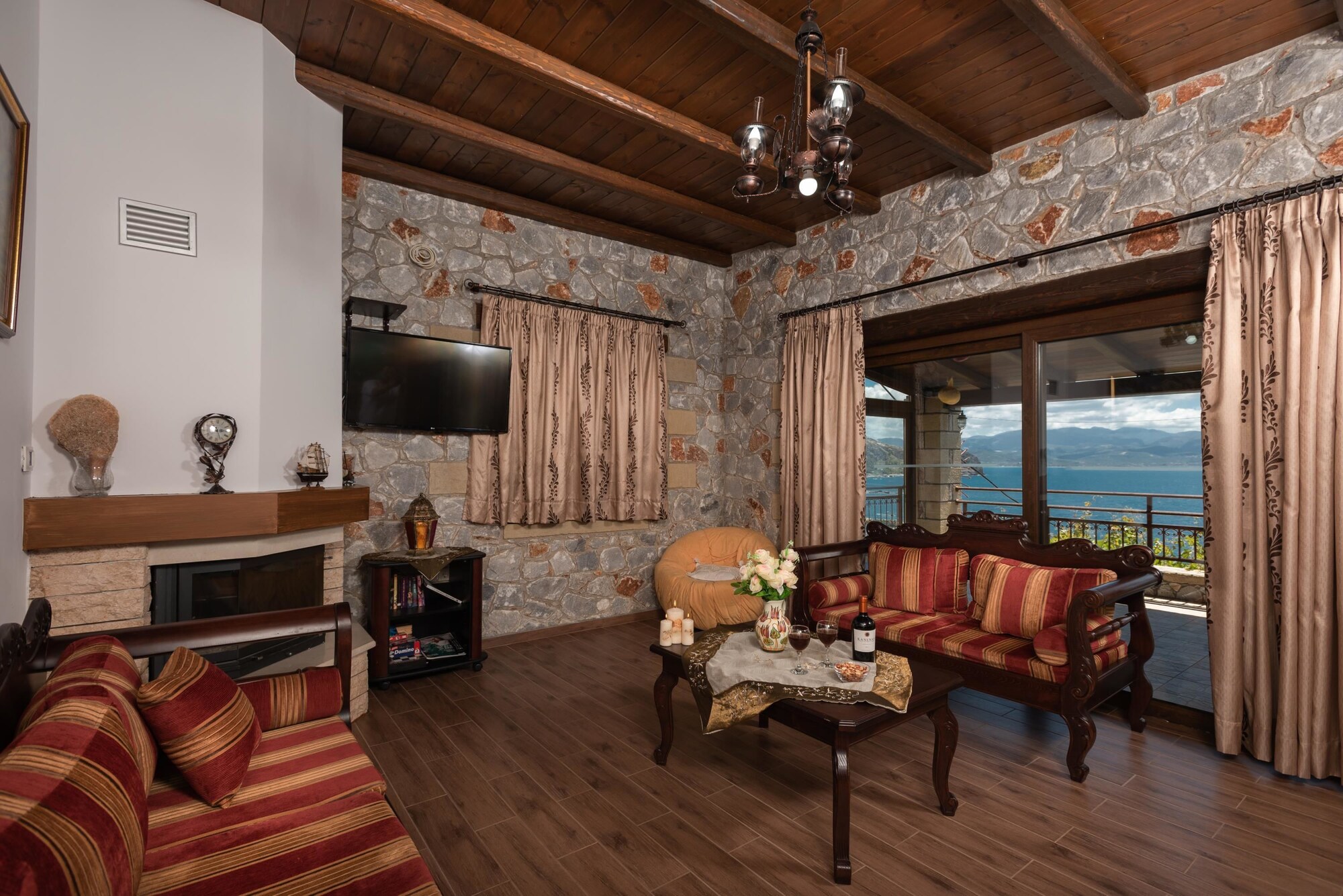 Sunset traditional house