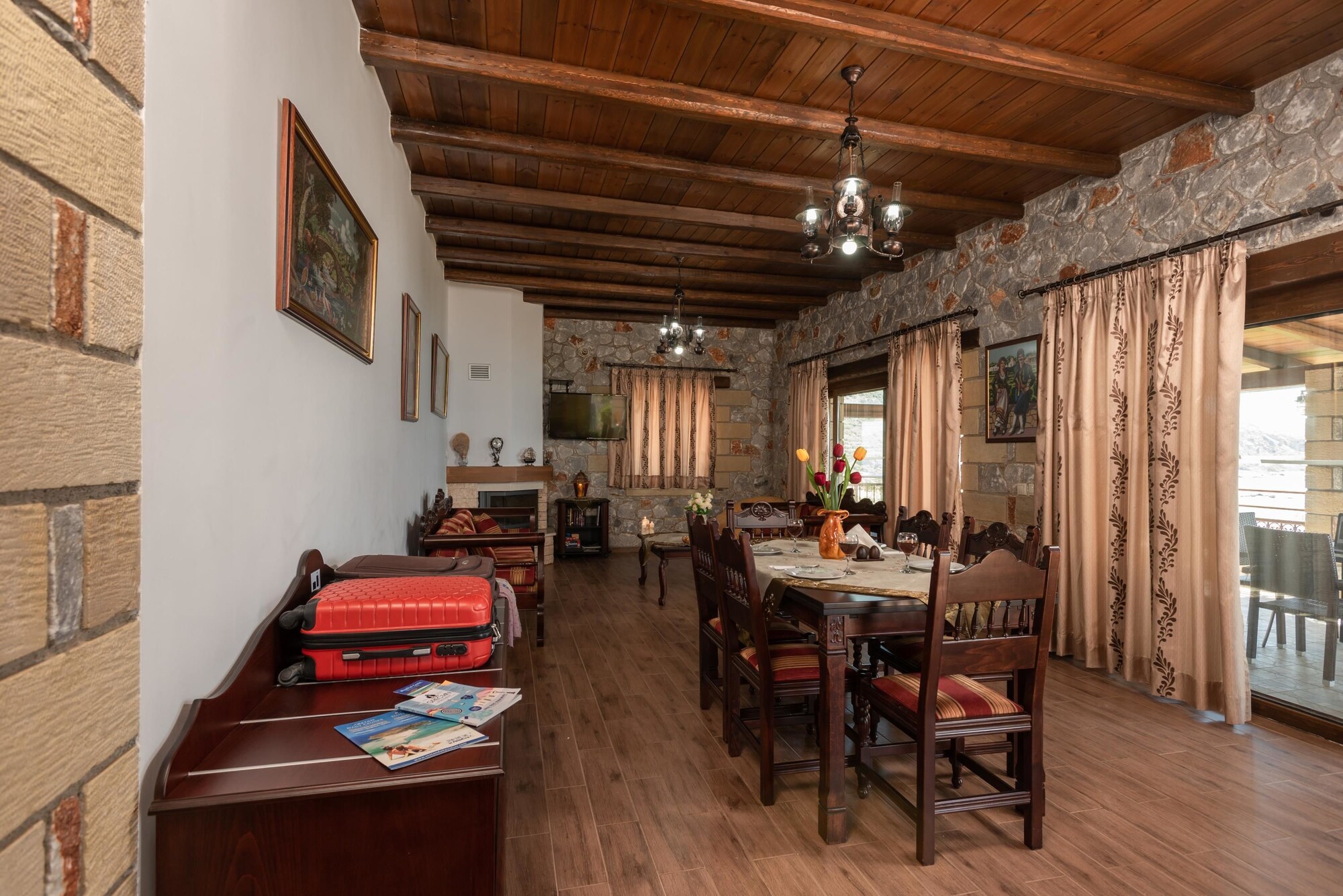 Sunset traditional house