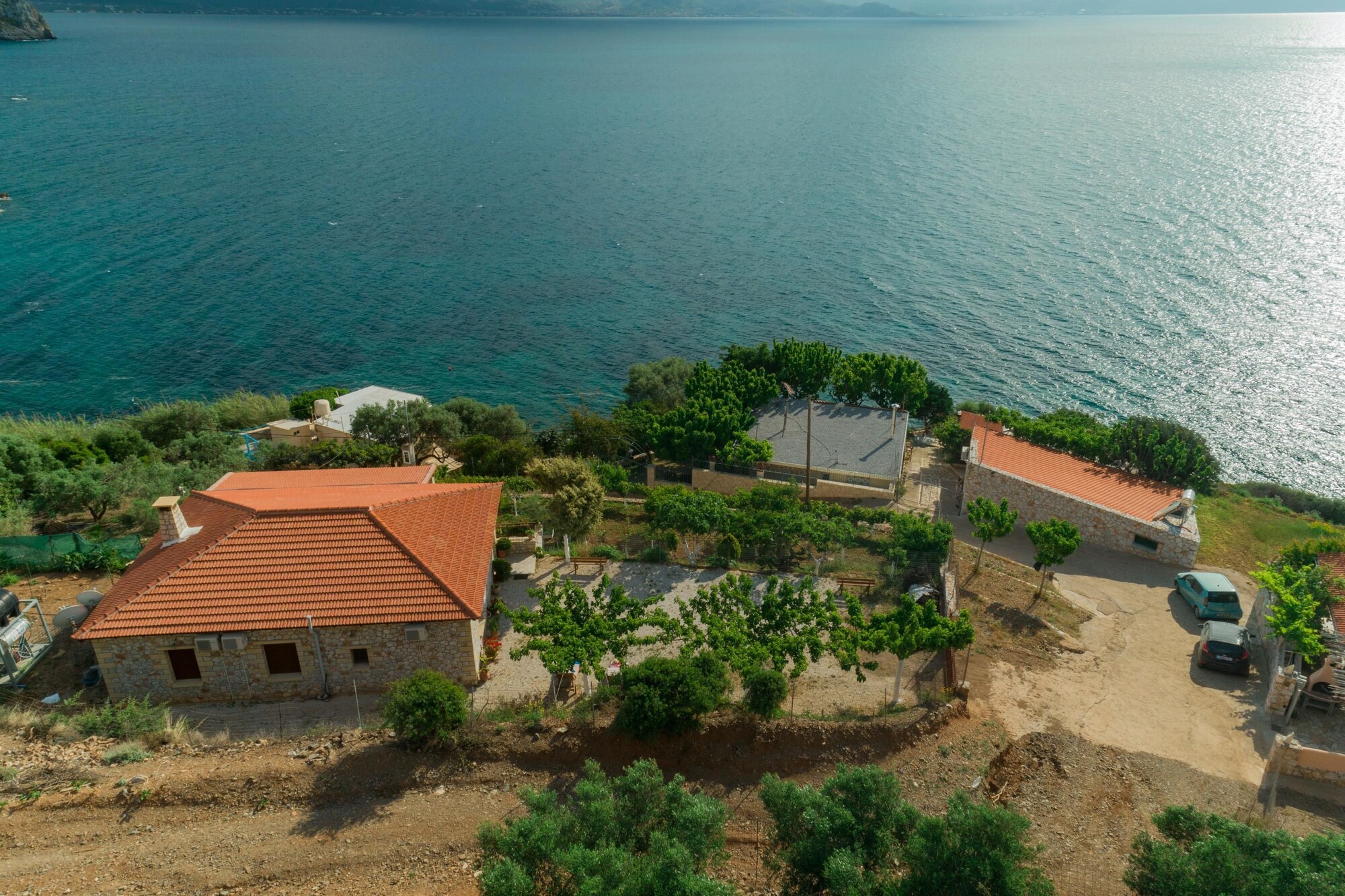 Sunset traditional house