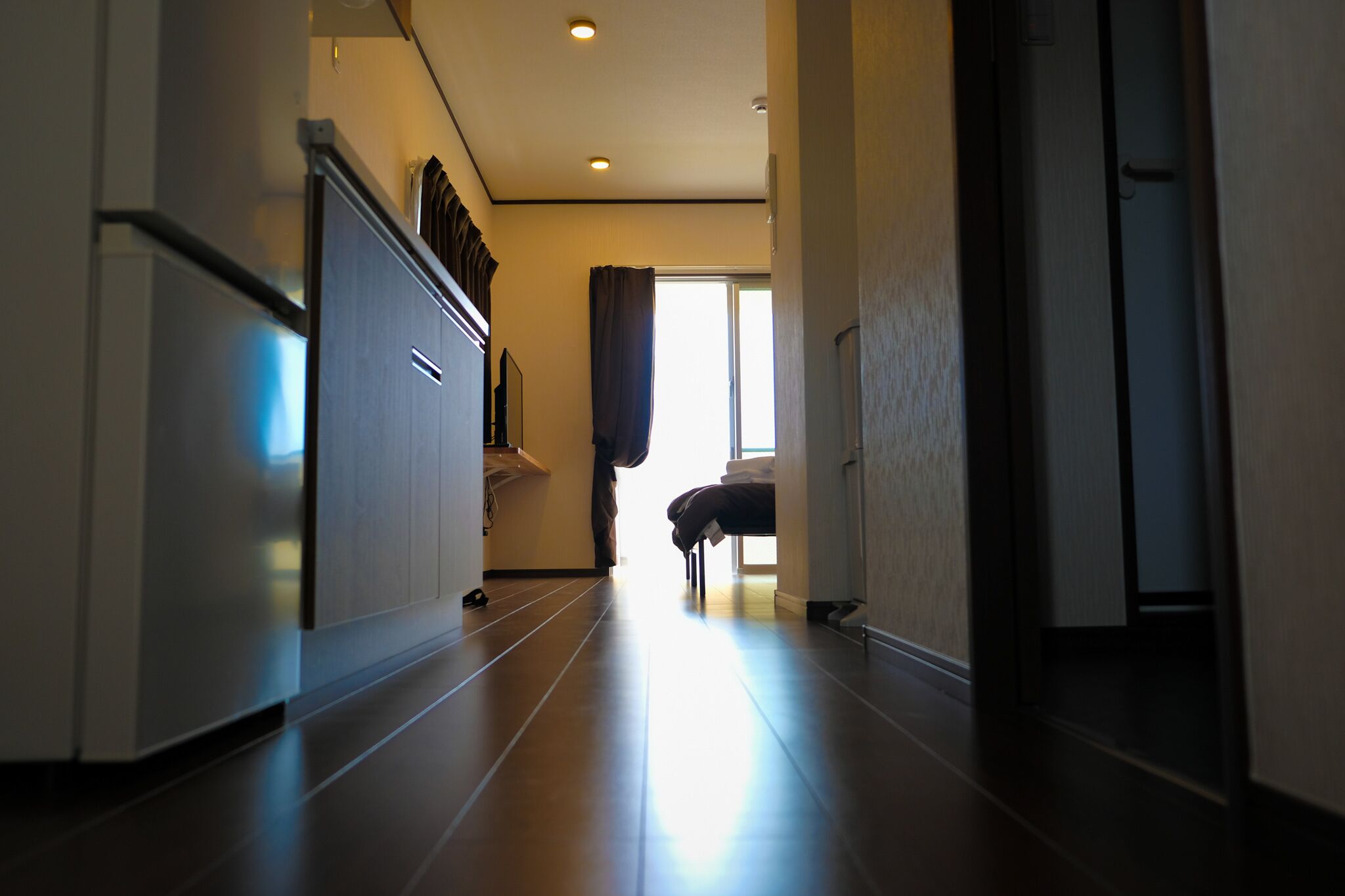 Blue Entrance Kitchen