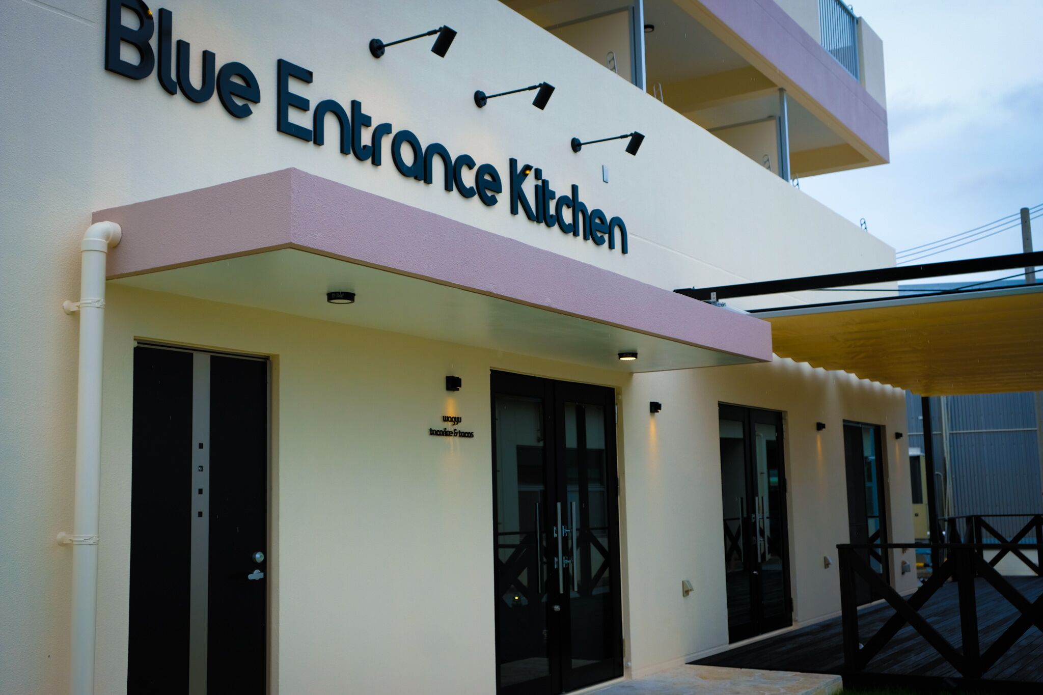 Blue Entrance Kitchen