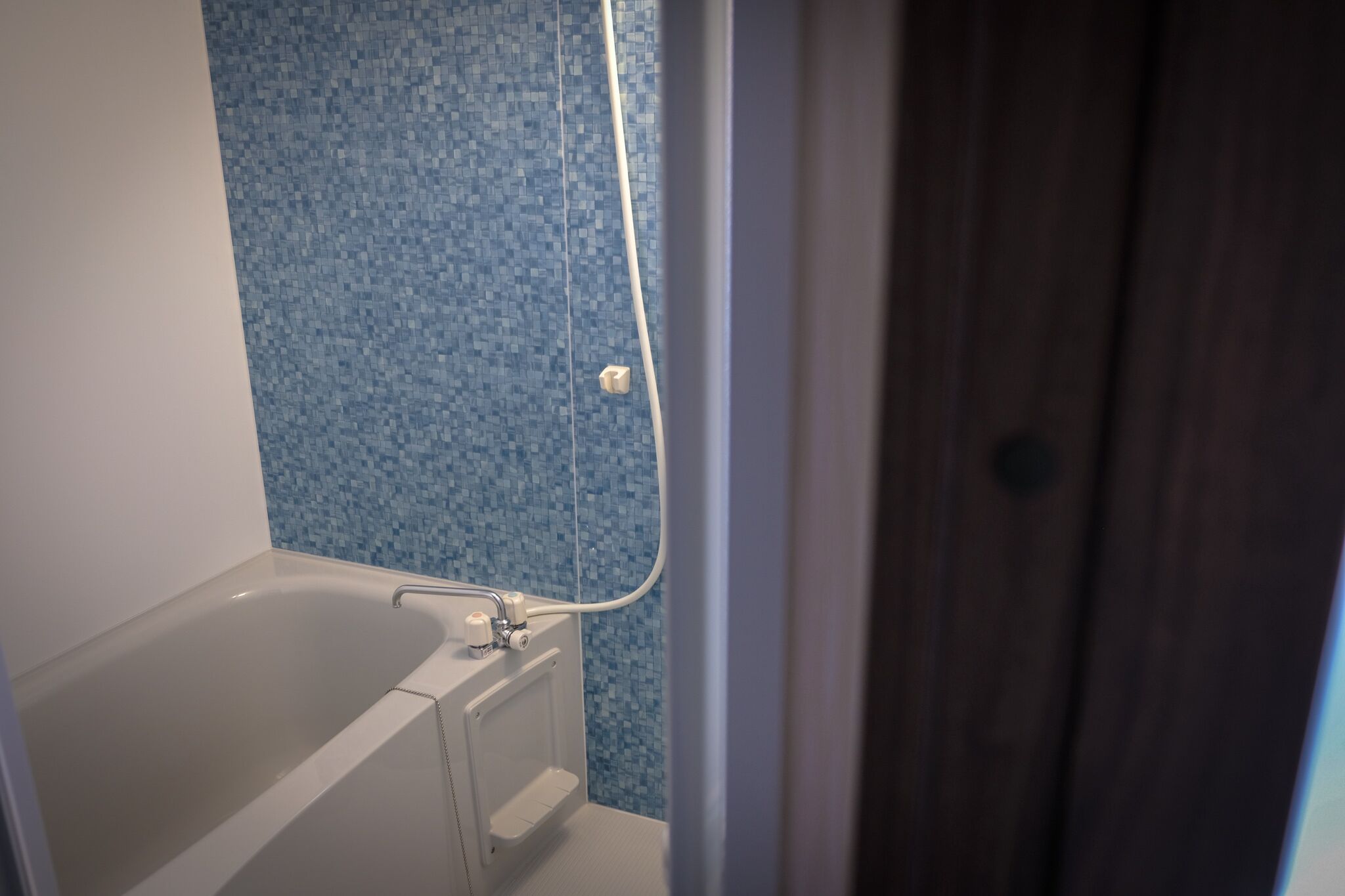 Blue Entrance Kitchen