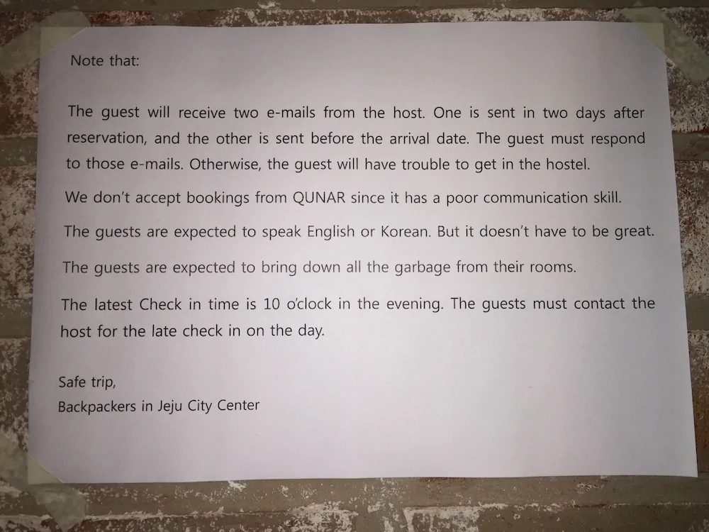 Backpackers in Jeju City Center