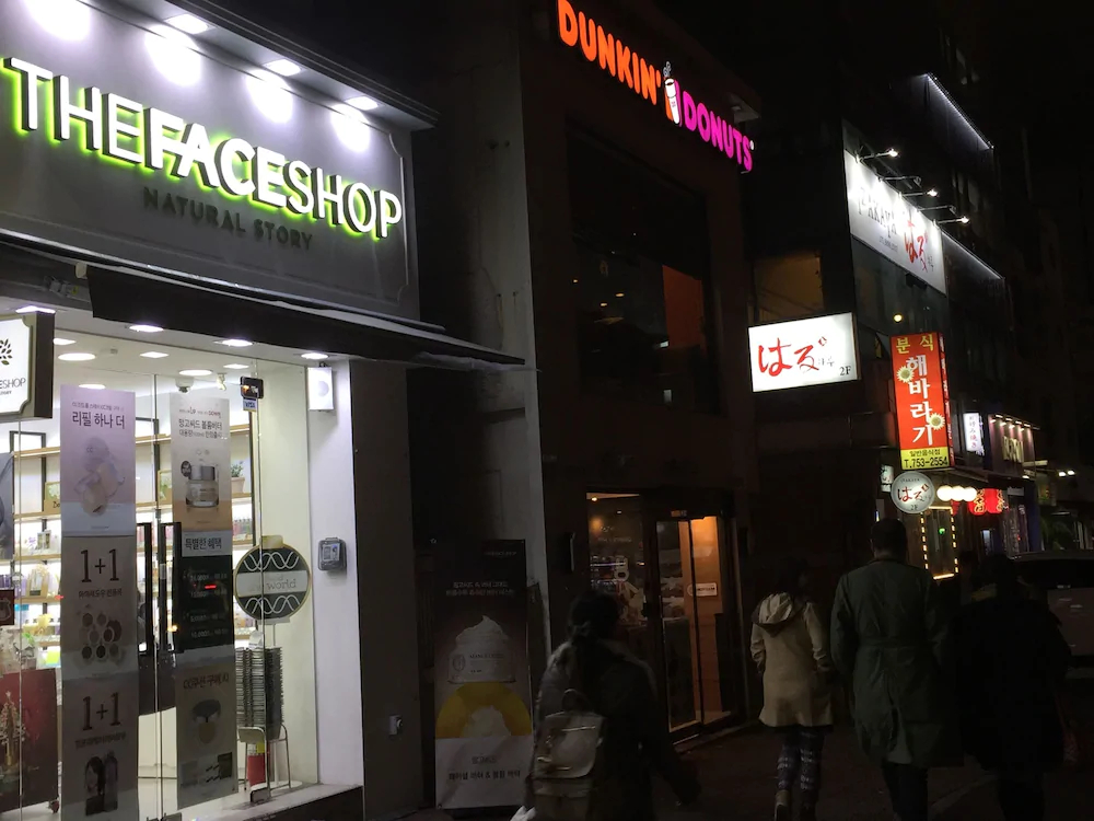 Backpackers in Jeju City Center