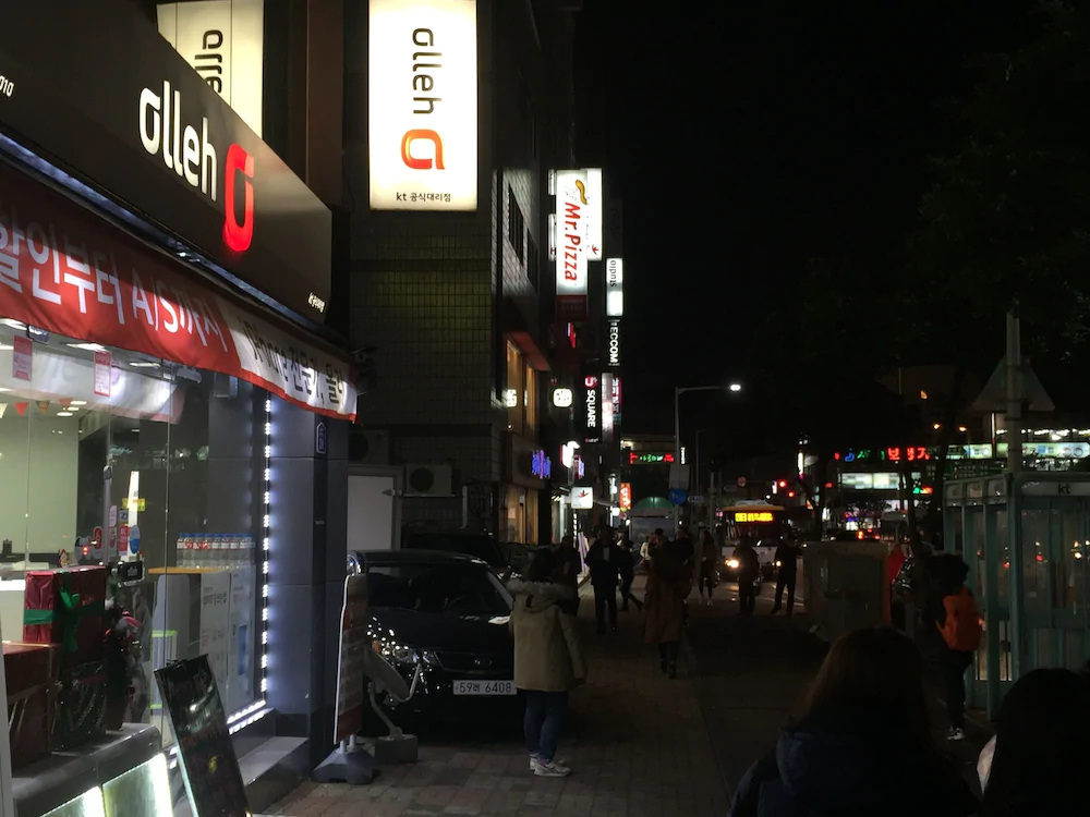 Backpackers in Jeju City Center