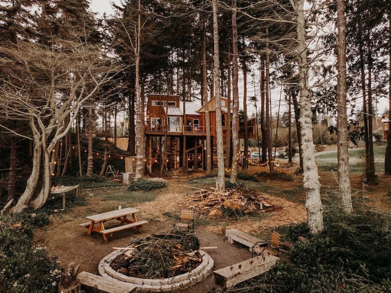 Treehouse Over the Water Eagles Nest